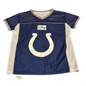 NFL Indianapolis Colts blue/white reversible Flag Football jersey Youth Sz Large